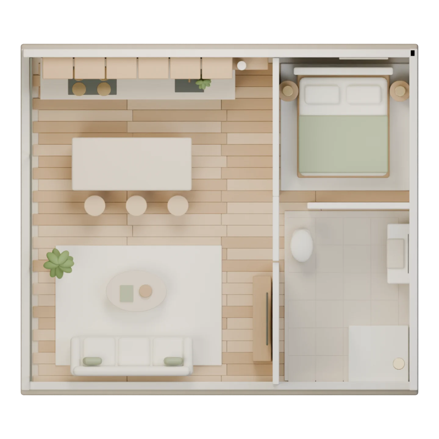 Conceptual floor plan used to write a renovation brief.